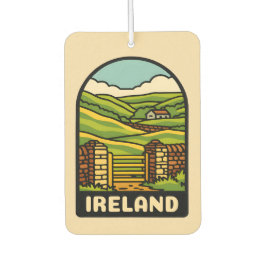 レトロヴィンテージ旅行アイルランドカントリーサイド風光明媚 カーエアーフレッシュナー