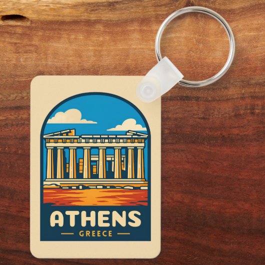レトロヴィンテージ旅行アテネグレシアパルテノン キーホルダー (裏面)