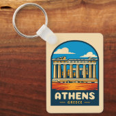 レトロヴィンテージ旅行アテネグレシアパルテノン キーホルダー (正面)