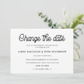 レトロヴィンテージ日付の結婚更新カードの変更 招待状 (スタンド正面)