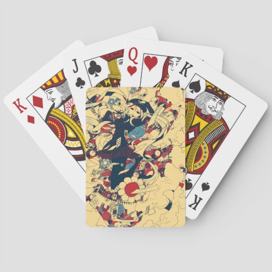 レトロヴィンテージ日本のバラセーラーグラフィック トランプ (裏面)