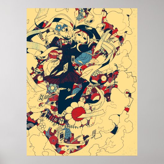 レトロヴィンテージ日本のバラセーラーグラフィック ポスター (正面)