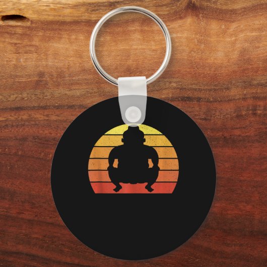 レトロヴィンテージ日本のレスリング恋人ギフト キーホルダー (正面)