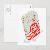 レトロヴィンテージ映画館ポップコーン ポストカード (正面/裏面)