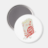 レトロヴィンテージ映画館ポップコーン マグネット (正面/裏面)