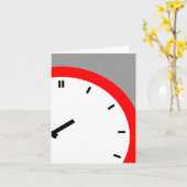 レトロヴィンテージ時計空白のタイムノートカード カード (黄色い花)