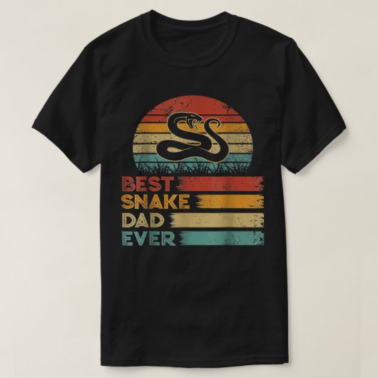 レトロヴィンテージ最高のスネークパパ  Tシャツ (デザイン正面)
