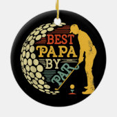 レトロヴィンテージ最高のバイパーティーメンゴルフ セラミックオーナメント (裏面)