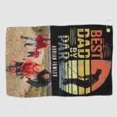 レトロヴィンテージ最高のパパバイパー写真名前をカスタムする ゴルフタオル (横)