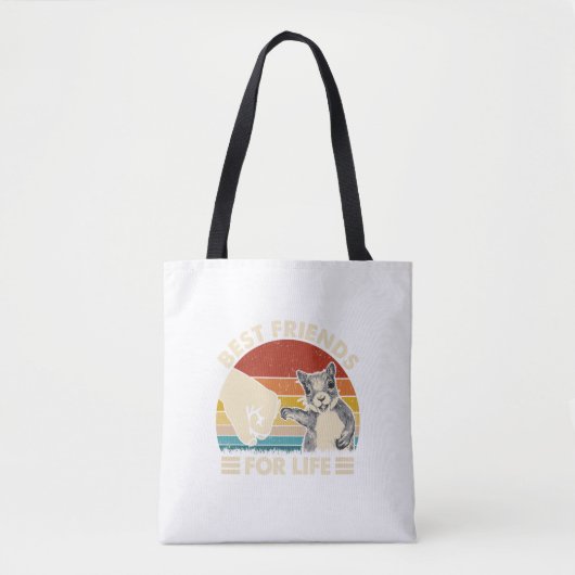 レトロヴィンテージ最高のリスルフレンドB トートバッグ (正面)