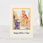 レトロヴィンテージ母の日の子50世紀中頃 シーズンカード (正面)