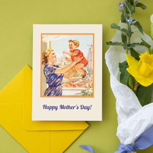 レトロヴィンテージ母の日の子50世紀中頃 シーズンカード