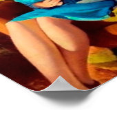 レトロヴィンテージ母親読の子供 ポスター (角)