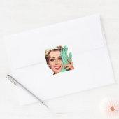 レトロヴィンテージ清掃員 スクエアシール (封筒)