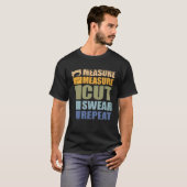 レトロヴィンテージ測定カットウェア繰り返し大工W Tシャツ (正面フル)