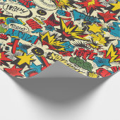 レトロヴィンテージ漫画パターン ラッピングペーパー (角)