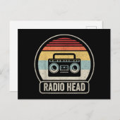 レトロヴィンテージ無線ヘッド シーズンポストカード (正面/裏面)
