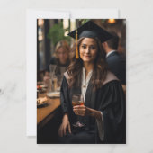 レトロヴィンテージ熱帯ブランチ卒業写真 案内状 (裏面)