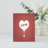 レトロヴィンテージ熱気球パターン ポストカード (スタンド正面)