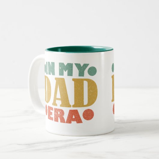 レトロヴィンテージ父の日のパパ時代 ツートーンマグカップ (正面左)