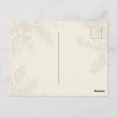 レトロヴィンテージ男の子クリスマスプレゼントのグリーティングカード ポストカード (裏面)