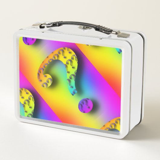 レトロヴィンテージ疑問符レトロヴィンテージ メタルランチボックス (裏面)