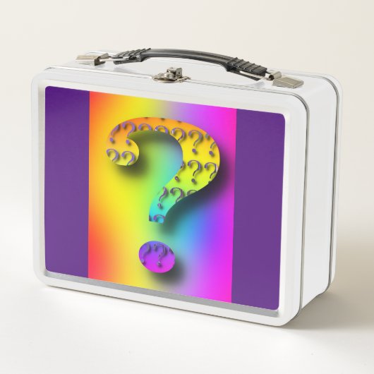 レトロヴィンテージ疑問符レトロヴィンテージ メタルランチボックス (正面)