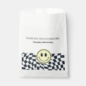 レトロヴィンテージ白黒の誕生日 フェイバーバッグ (正面)