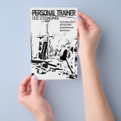 レトロヴィンテージ白黒ジム チラシ (ハンドル)