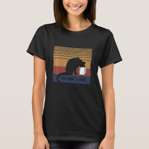 レトロヴィンテージ私が欲しいものおもしろいを黒猫にする Tシャツ