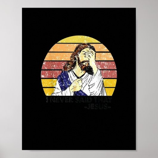 レトロヴィンテージ私は、キリスト教教会Jとは言ったことがない ポスター (正面)