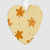 レトロヴィンテージ紅葉パターン オーナメント (正面)