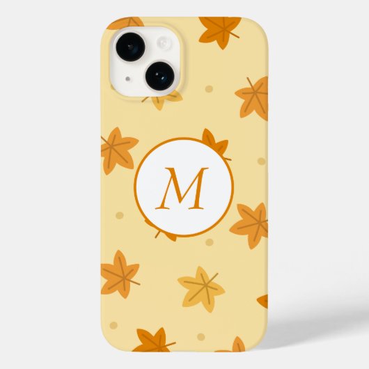 レトロヴィンテージ紅葉パターン Case-Mate iPhoneケース (裏面)