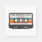 レトロヴィンテージ素晴らしはヒット結婚カセット スタンダードカクテルナプキン (正面)