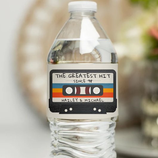 レトロヴィンテージ素晴らしはヒット結婚カセット ペットボトルラベル