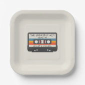 レトロヴィンテージ素晴らしはヒット結婚カセット ペーパープレート (正面)