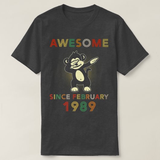 レトロヴィンテージ素晴らしモンキー1989年2月から Tシャツ (デザイン正面)