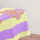 レトロヴィンテージ紫ストライプの花柄 テーブルクロス (インサイチュ)