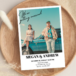 レトロヴィンテージ結婚写真 招待状