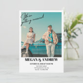 レトロヴィンテージ結婚写真 招待状 (スタンド正面)