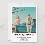 レトロヴィンテージ結婚写真 招待状 (正面)