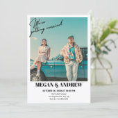 レトロヴィンテージ結婚写真 招待状 (スタンド正面)