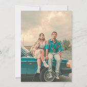 レトロヴィンテージ結婚写真 招待状 (裏面)