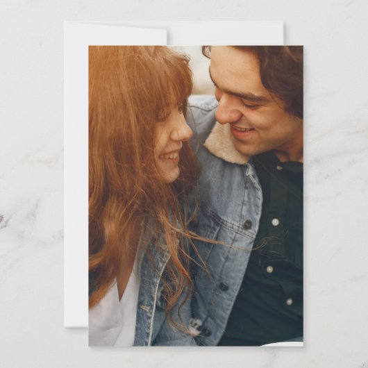 レトロヴィンテージ結婚式の日付を保存 招待状 (裏面)