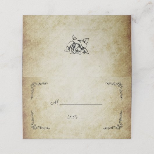 レトロヴィンテージ結婚式座席表 プレイスカード (外部開封)