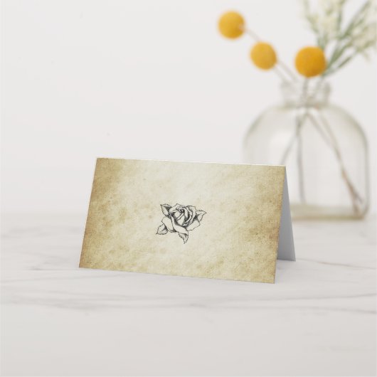 レトロヴィンテージ結婚式座席表 プレイスカード (裏面)