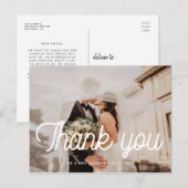 レトロヴィンテージ結婚式感謝してい写真 ポストカード (正面/裏面)