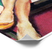 レトロヴィンテージ美しいショップ ポスター (角)