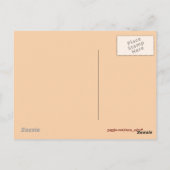 レトロヴィンテージ考えのオレンジポストカード ポストカード (裏面)