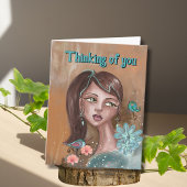 レトロヴィンテージ考えズオブユー絵を描ハンド カード